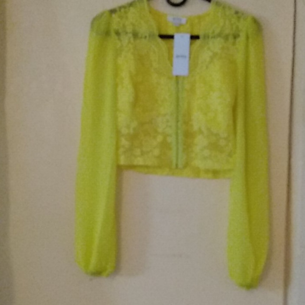 Bell Sleeve Lace Back Crop Top